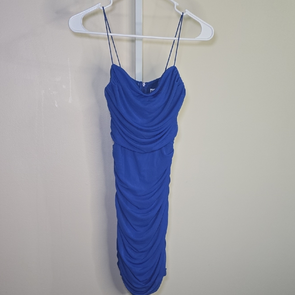 Princess Polly Blue Ruched Slip Dress Ladies Sz 4‎